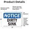 Signmission Dirty Sink, 7 in W x Rectangle, Vinyl Decal OS-2PACK-NS-D-57-L-11037 - alternate 3